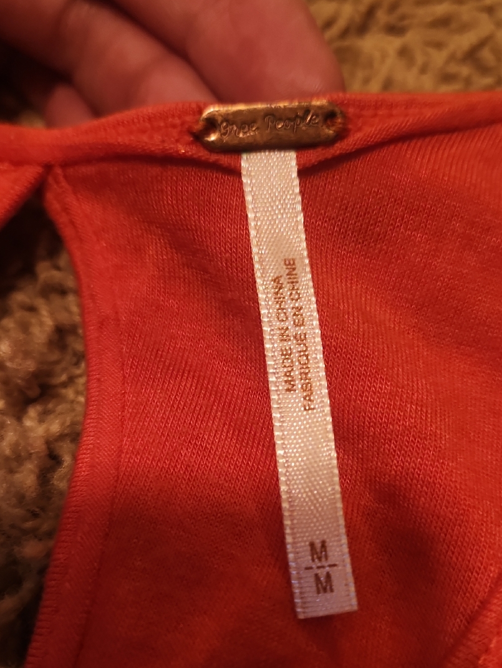 Free People Orange Summer Tank Top Dress Size Medium - Picture 2 of 13